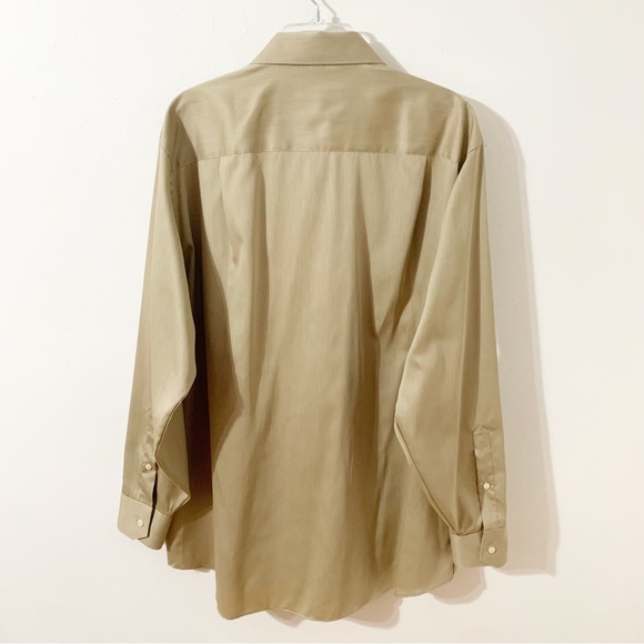 Geoffrey Beene Button Front Point Collar Dress Shirt Button Cuffs Shirt Tail Hem - Picture 3 of 9